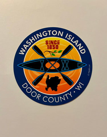 Kayak Washington Island Sticker/Decal