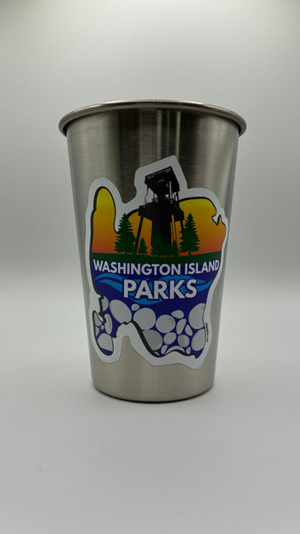 Clearance- Washington Island Parks Stainless Steel Pint Glass