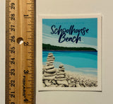 Washington Island Schoolhouse Beach Sticker