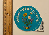 Washington Island Floral Flowers Sticker