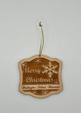 Washington Island Wood Merry Christmas Ornament