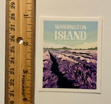 Washington Island Lavender Field Sticker