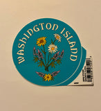 Washington Island Floral Flowers Sticker