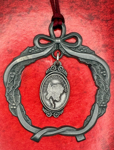 Washington Island Pewter Christmas Ornament