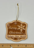 Washington Island Wood Merry Christmas Ornament