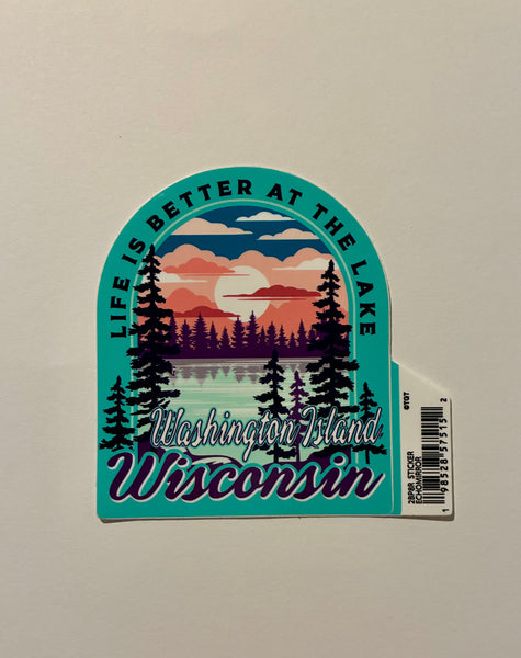 Washington Island "Life is Better at the Lake" Sticker