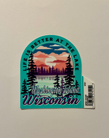 Washington Island "Life is Better at the Lake" Sticker