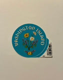 Washington Island Floral Flowers Sticker