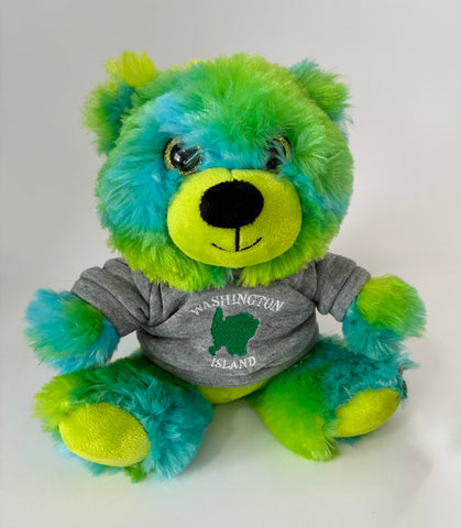 Washington Island Tie-Dye Stuffed Animal-Bear with Hoodie