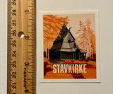 Washington Island Stavkirke Sticker