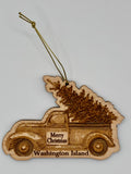 Washington Island Wood Christmas Truck Ornament