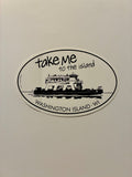 Take Me To The Island Oval Decal/Sticker