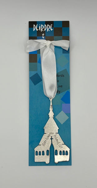 Stavkirke Bookmark Ornament in Pewter