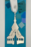 Stavkirke Bookmark Ornament in Pewter
