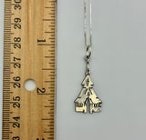 Sterling Silver “Stavkirke” Washington Island Necklace