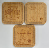 Washington Island Cribbage Board, Door County, Lighthouse variety available