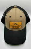 Washington Island Emblem Baseball Hat- black & tan