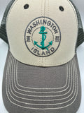Embroidered Mesh Back Washington Island Hat