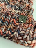 Handmade Winter Hat, knit Beanie w Merino Wool & removable Pom
