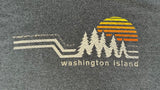 Washington Island T-Shirt (Pine tree/sunset)