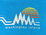 Washington Island T-Shirt (Pine tree/sunset)