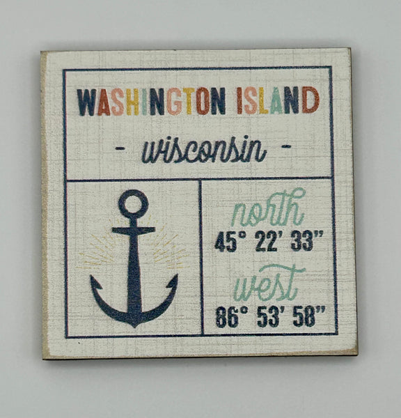 Wood Washington Island Magnet