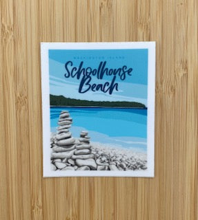 KINDEN Washington Island Schoolhouse Beach Sticker