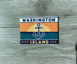 Washington Island Anchor Refrigerator Magnet