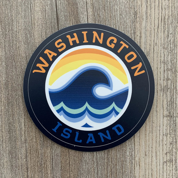Washington Island Wave Decal Sticker
